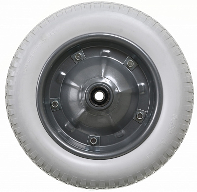 Колесо пенополиуретановое для тачки 3.00-8 (3.00x8) серое 350 мм