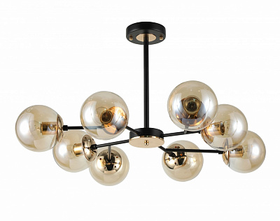 Люстра подвесная Sensio Lion 8x40 Вт E27 золотой/черный/янтарный LS-74636/8A-E2740W