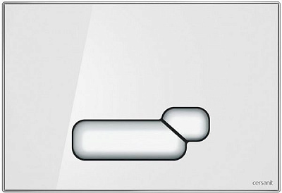 Кнопка змиву Cersanit Actis біле скло S97-017
