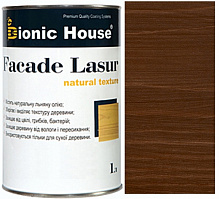 Лазурь-антисептик Bionic House Facade Lasur Масляная для деревянных фасадов Орех полумат 1 л 0,9 кг