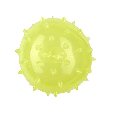 Мяч AnimAll АФ шипованный с пищалкой 65 мм желтый (Х/Х/Х)