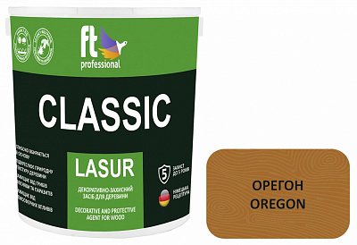 Защитное средство FT Professional CLASSIC LASUR орегон шелковистый мат 2,3 л