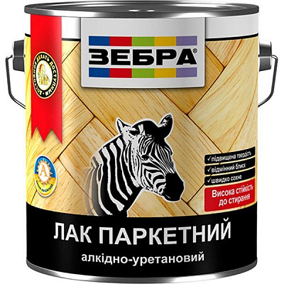Лак Зебра паркетний глянсовий 2.3 л