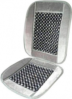 Накидка на сидіння велюрова з бамбуковими вставками CarCommerce 61215 сірий