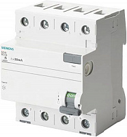 Диференційне реле Siemens АС 4Р 25А 30 мА AC 400V 5SV4342-0