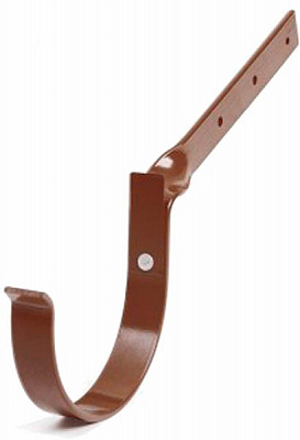 Кронштейн желоба Bryza изогнут металлический 125 мм коричневый