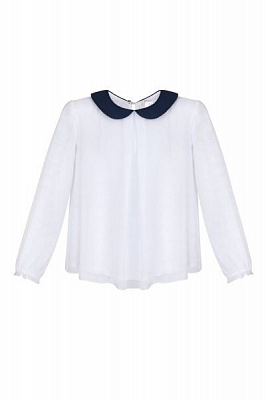 Блуза Sasha 3671/3 р.140 белый с синим 