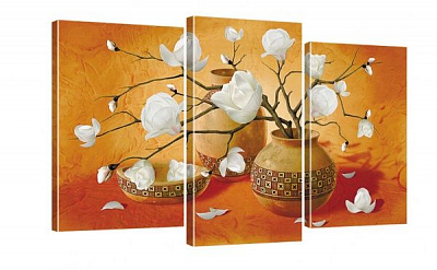 Картина модульная Цветы 245 акц. 100x53 см 