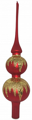 Верхівка для ялинки 5283-1 d70 мм червоний