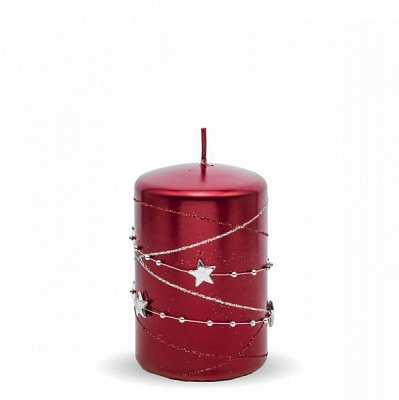 Свеча 70х120 мм Гирлянда красная Pako-If