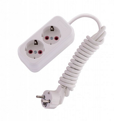 Подовжувач Lezard із заземленням 2 гн. білий 2 м 720-0202-201