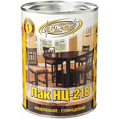 Лак меблевий НЦ-218 Блеск глянець 0,8 л
