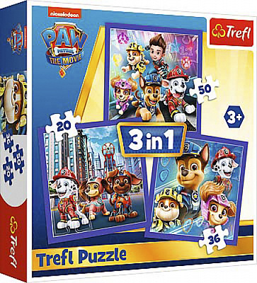 Пазлы Trefl 3 в 1 Щенячий патруль готов к действию 34861