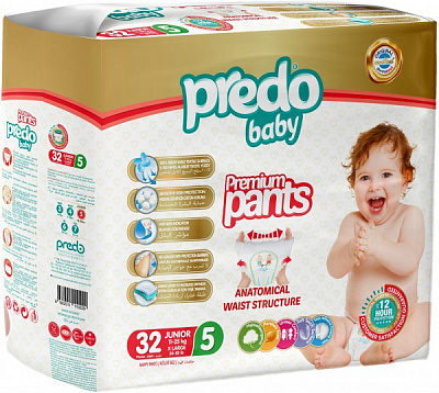 Подгузники-трусики Predo економ упак 5 (11-25 кг) 32 шт