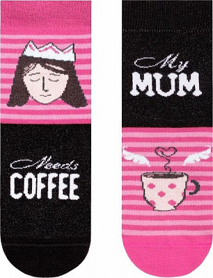 Шкарпетки дитячі Conte-Kids TIP-TOP (веселі ніжки) 337 17С-10СП р.16 рожевий чорний