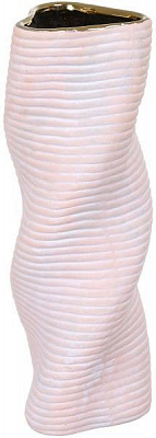 Ваза керамическая бежево-белая Лулу 10,5x30 см