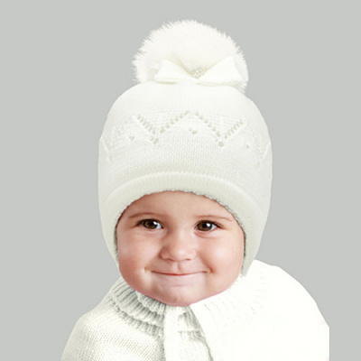 Шапка для дівчаток Elf-kids Івонна р.38 молочний