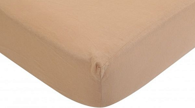 Простынь на резинке 180x200 см бежевый Luna 