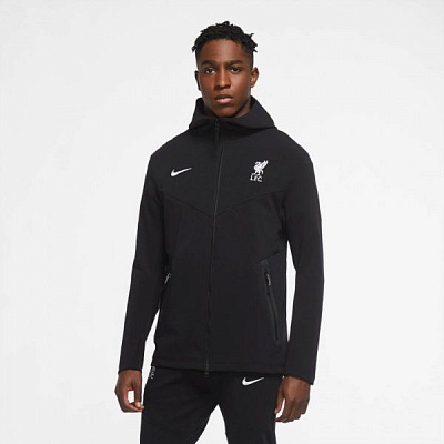 Джемпер Nike LFC M NSW TCH PCK HOOD FZ CL CZ3366-010 р. S черный