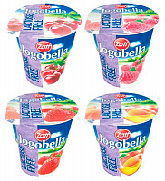 Йогурт ТМ Zott Йогобелла безлактозний в асортименті зі смаком (полуниці, персика, малини, вишні) 2,7%, 150г 