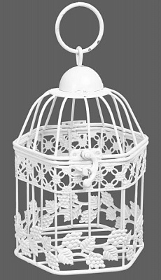 Клетка декоративная Cage Сетка 12,5х11х19 см белый 