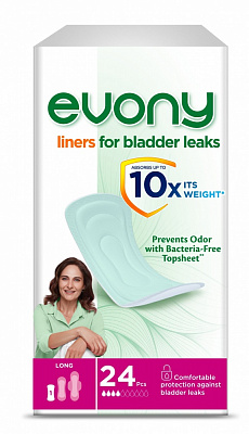 Прокладки урологічні Evony 4 краплі Long 24 шт