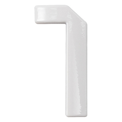 Цифра №1 пластик белый 45 мм Arino 67688