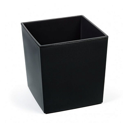 Горшок пластиковый Ламела Юка 250 квадратный 1,6 л антрацит 