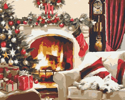 Набор живопись по номерам Новогодняя ночь 40х50 см Riviera Blanca 