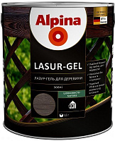 Лазур Alpina Lasur-Gel чорний шовковистий мат 2,5 л