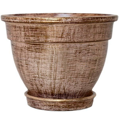 Горщик для квітів Надінкерамікс рельєфний 1.5 л коричневий