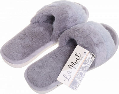 Тапки домашние La Nuit Эрика р. 40/41 серый YH-20006 grey 