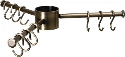Вішалка з гачками потрійна d360x55 мм бронза
