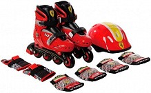Роликовые коньки Ferrari набор детский FK7-1 р. 33-36 красный