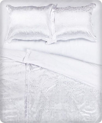 Комплект постільної білизни Rhapsody white сімейний білий La Nuit