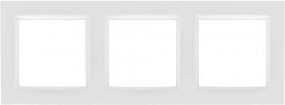 Рамка тримісна Simon SIMON10 універсальна білий CR3/11