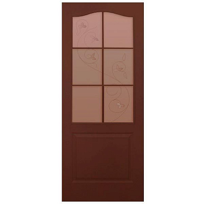 Дверное полотно ОМиС Класика ЗС+КМ 600 мм орех