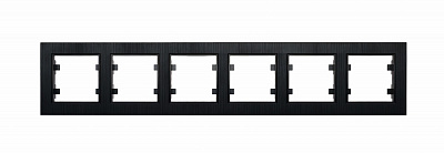 Рамка шестимісна Makel Karea Line горизонтальна чорний 86111706