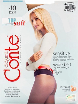 Колготки Conte TOP SOFT 40 den Natural р. 4 бежевий
