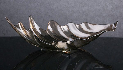 Ваза стеклянная коричневая HOJA PARRA 14х49 см San Miguel