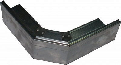 Кут зовнішній для лотка 100x50 мм білий цинк