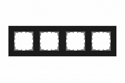 Рамка чотиримісна HausMark Stelo універсальна графіт 501-6644-149