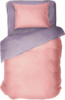 Комплект постільної білизни Моно 1,5 рожевий із сірим La Nuit 