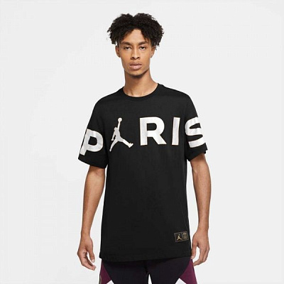 Футболка Nike J PSG WORDMARK TEE CK9785-010 L черный