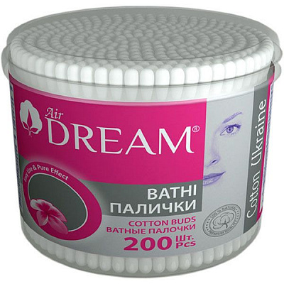 Ватные палочки Аir Dream 200 шт. (круглая)
