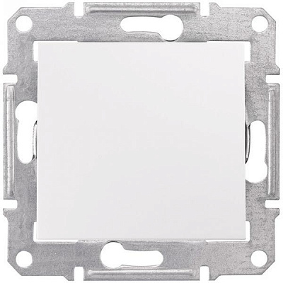 Вимикач одноклавішний Schneider Electric Sedna без підсвітки 10 А 250В IP20 білий