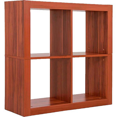 Стелаж двосторонній Inteo Кубус МІКС 2x2 792x792x290 мм горіх