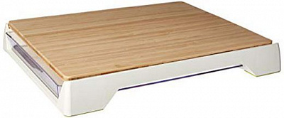 Дошка кухонна з лотком Cutting Board & Tray, пластик, бамбук Tomorrow's Kitchen