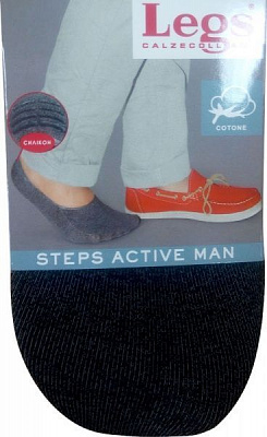 Сліди Legs р. 43-45 чорний 1 пар 782 Sneaker Silicone Band Cotton
