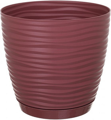 Вазон пластиковий Form Plastic Сахара міні-27 круглий 9,7л марсала